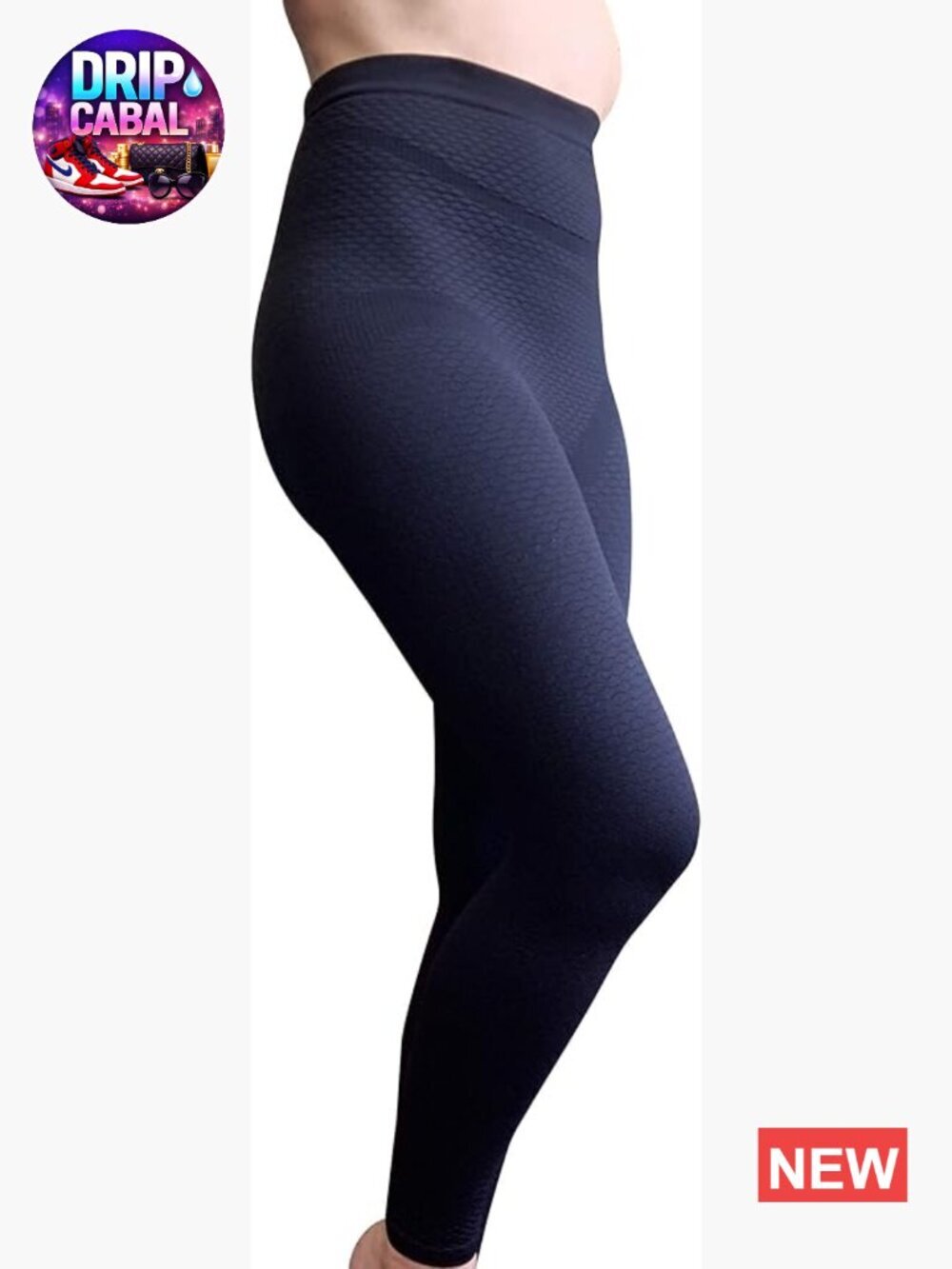 Bio Ceramic Compression Leggings with Massage Knit - High Waist Ankle Length